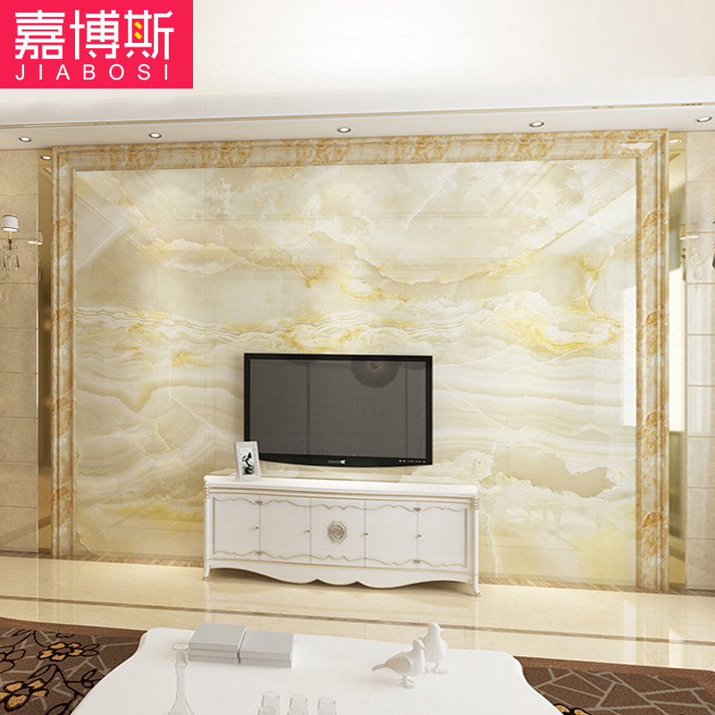 微晶石瓷砖背景墙(图1)